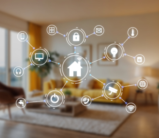 Image montrant une installation domotique dans une maison